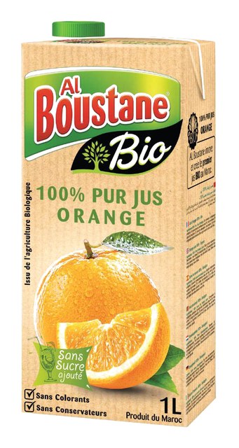 Pur Jus d'Orange Bio Al Boustane 1L