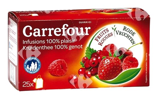 Infusions Fruits Rouges Carrefour 25 sachets