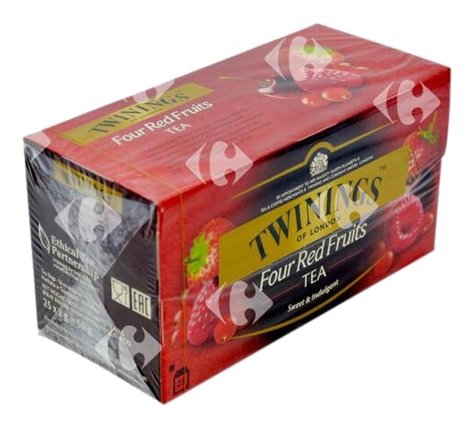 Infusions en Sachets Frisachetss Rouge Twinings 25 sachets