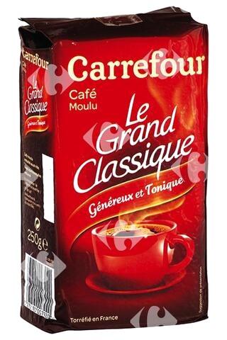Café Moulu Robusta le Grand Classique Carrefour 250g