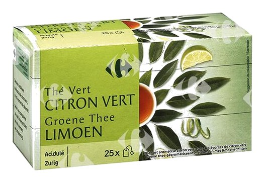 Thé Aromatisé au Citron Vert Carrefour 25 sachets