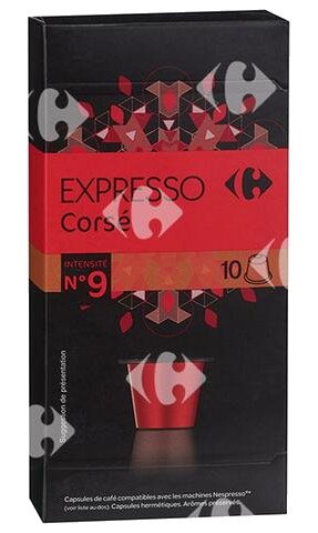 Café en Capsules Expresso Corsé Carrefour N9x10