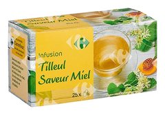 Infusions Tilleul Miel Carrefour 25 sachets