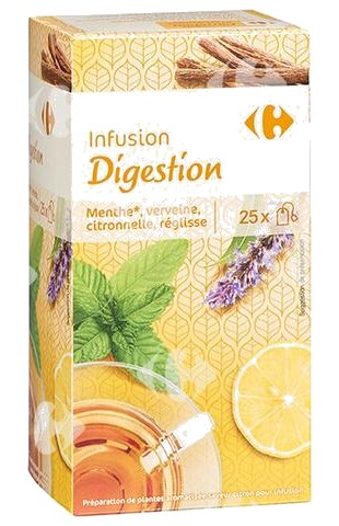 Infusions Après-Repas Citron Carrefour 25 sachets