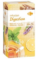 Infusions Après-Repas Citron Carrefour 25 sachets