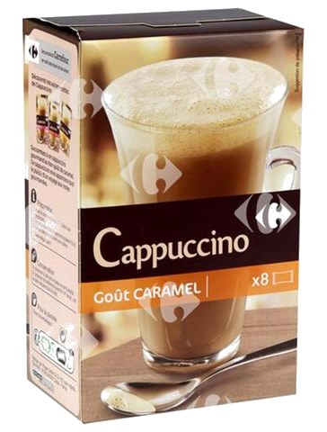 Stick Cappuccino Caramel Carrefour 8x17 g