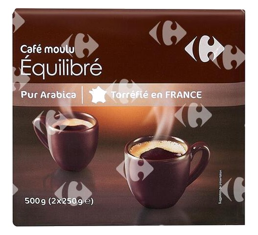 Café Moulu Équilibré Carrefour 2x250g