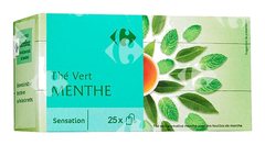 Thé Vert Aromatisé à la Menthe Carrefour 25 sachets