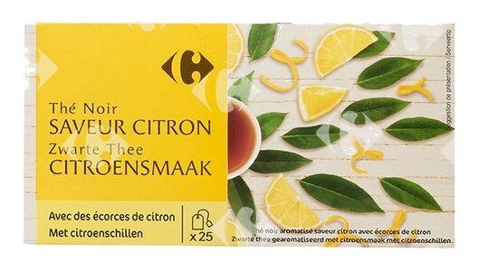 Thé Noir Aromatisé au Citron Carrefour 25 sachets