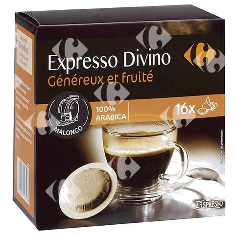 Café en Dosettes Espresso Divino Carrefour 16 unités