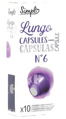 Café en Capsules Lungo Equilibré Carrefour N6x10