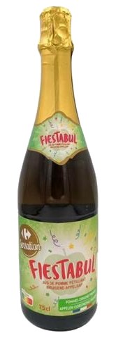 Jus de Pomme Gazéifié Fiestabul Carrefour Sensation 75 cl
