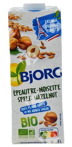 Boisson Végétale Épeautre et Noisette Bio Sans Sucres Ajoutés Bjorg 1 L