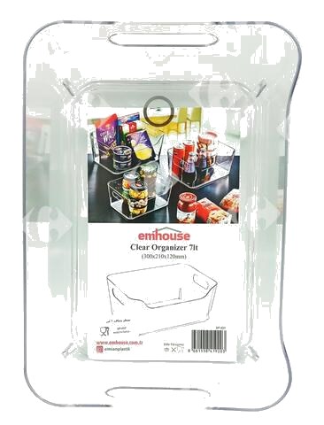 Organisateur de réfrigérateur transparent 30x21,5x12,5cm
