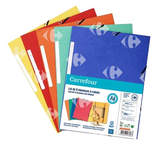 Chemise à Elastique Carrefour 3 Rabats 21x297cmx5