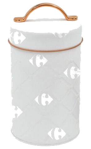 Boîte de Rangement avec Anse Metal Blanc