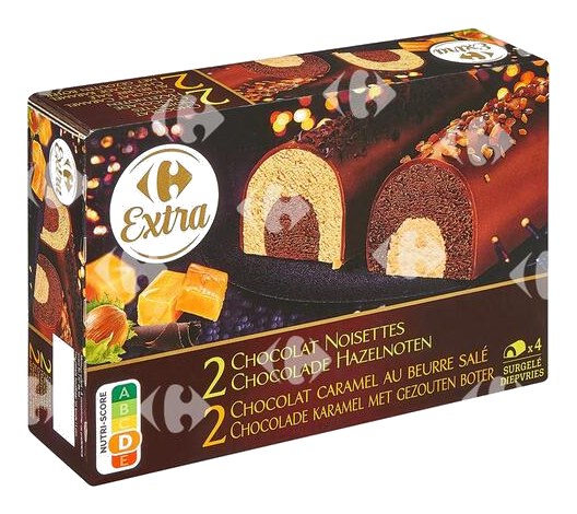 Bûchettes Choco Noisettes Crème Brûlée Carrefour 4x125 ml