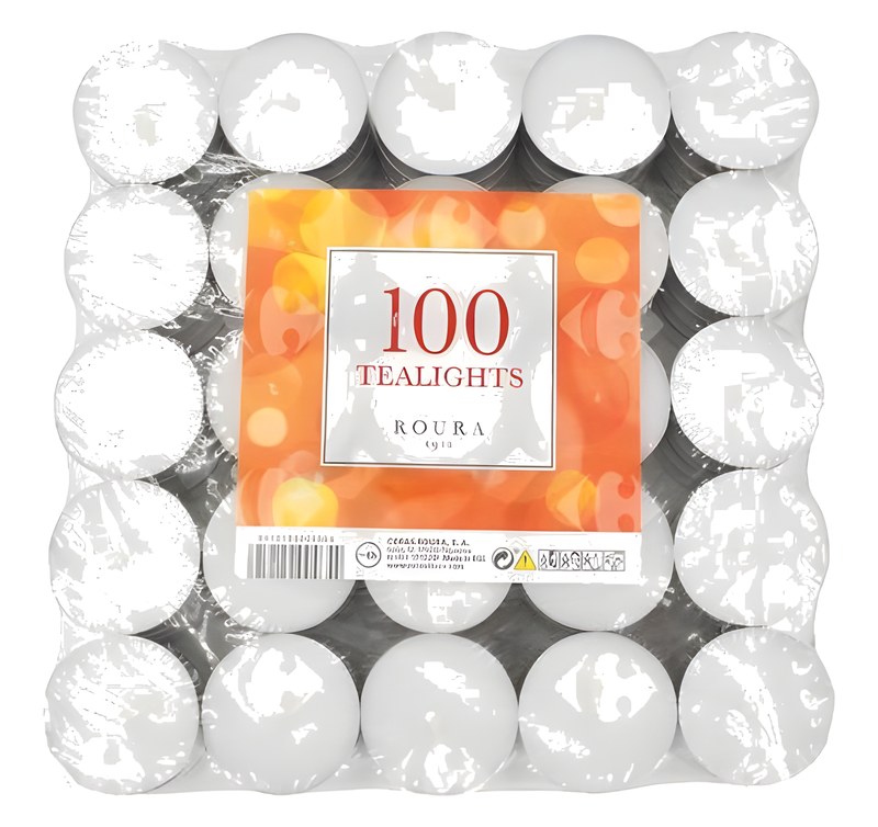 Bougies Chauffe Plats Roura 4h - 100 pièces