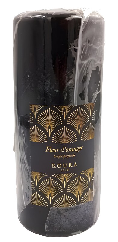 Bougie Parfumée Cylindrique Noir Fleur d'Oranger
