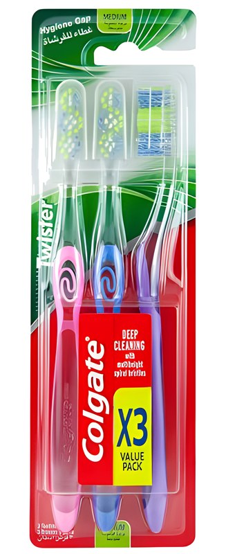 Brosse à Dents Twister Colgate 3 unités
