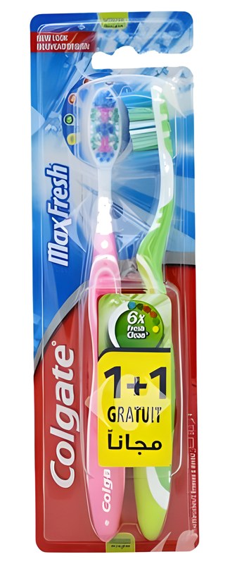 Brosse à Dents Maxfresh Medium 2 unités