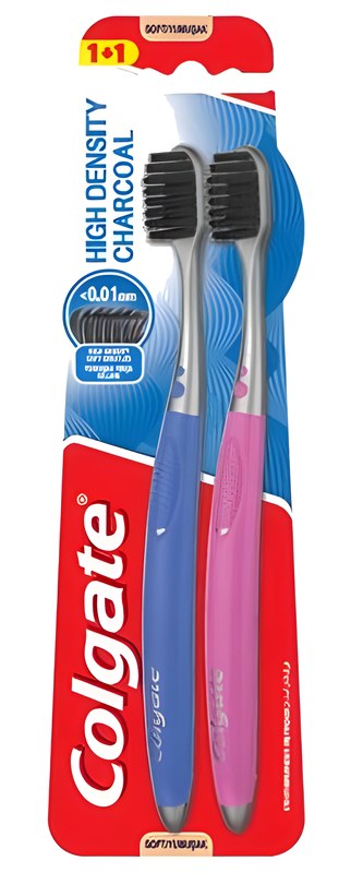 Brosse à Dents High Density Charcoal Soft Colgate 2 unités