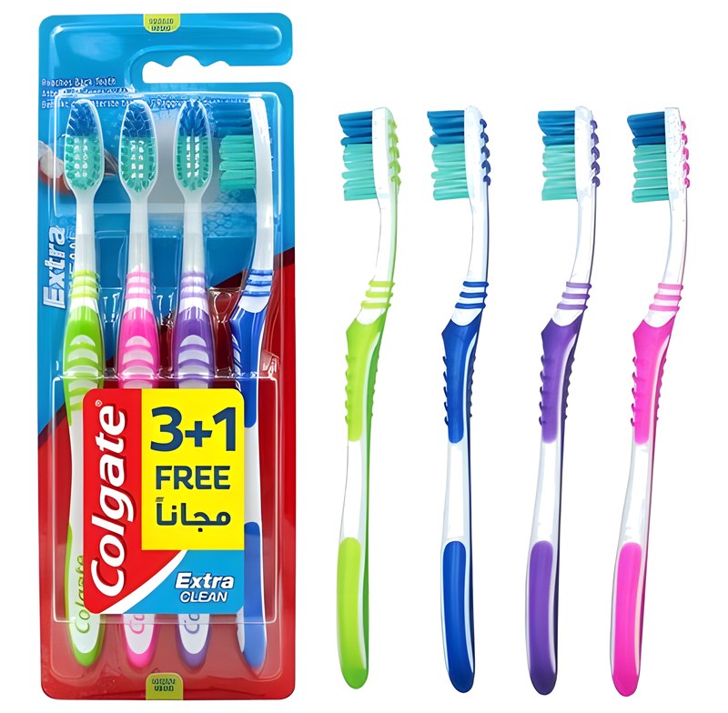 Brosse à Dents Extra Clean Colgate 4 feuilles