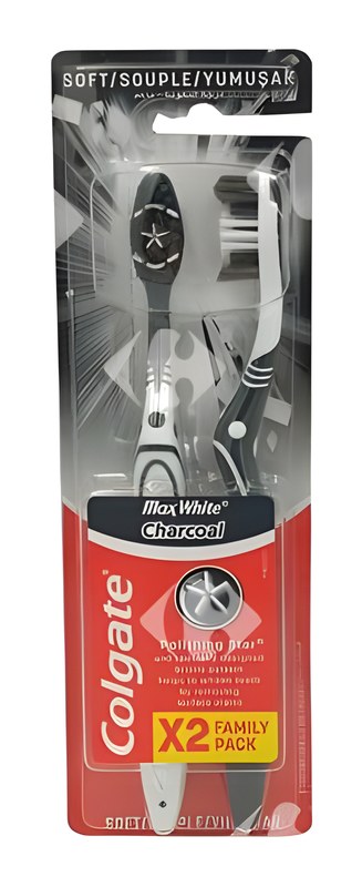 Brosse à Dent Maxi White Charbon Colgate 2 unités