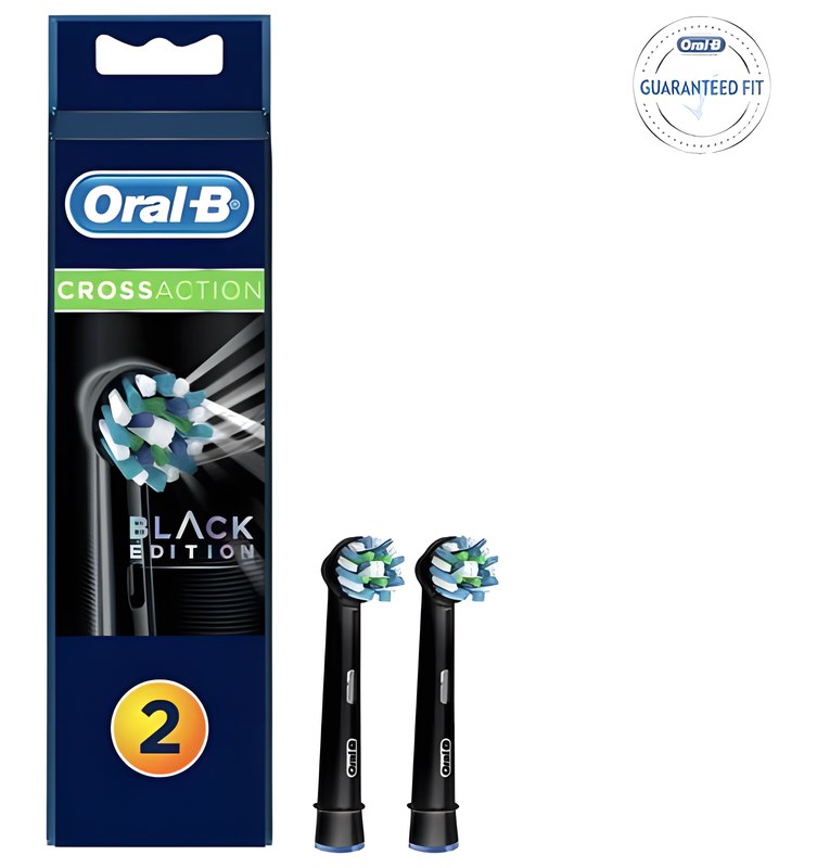 Recharges Brosse à dents Electrique Vitality Cross Action Noir Oral-B 2 unités