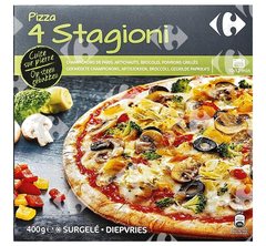 Pizza 4 Saisons Cuite Sur Pierre Carrefour 400 g