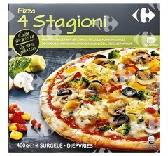 Pizza 4 Saisons Cuite Sur Pierre Carrefour 400 g