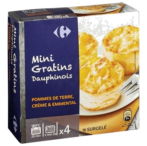 Mini Gratin Dauphinois Carrefour 4x120 g