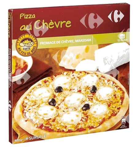 Pizza au Fromage de Chèvre au Feu de Bois Carerfour 440 g
