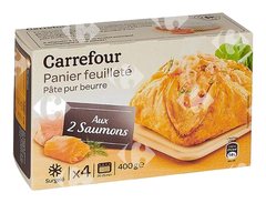 Paniers Feuillettés aux 2 Saumons Carrefour 100 g 4 unités
