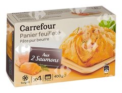 Paniers Feuillettés aux 2 Saumons Carrefour 100 g 4 unités