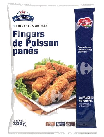 Fingers de Poisson Panés Nature La Marinière 300 g