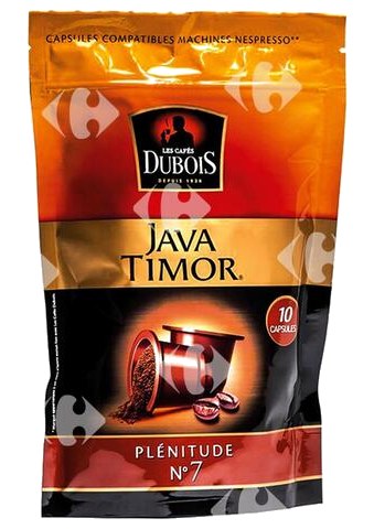 Café en Capsules Plénitude Java Timor Dubois N7 x10