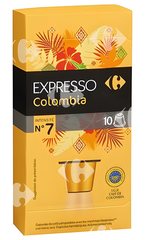 Café en Capsules Expresso Colombia Carrefour N7x10