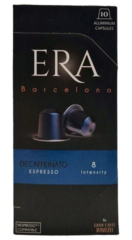 Café en Capsules Décaféiné intensité 8 Ravezzi ERA 10 pièces