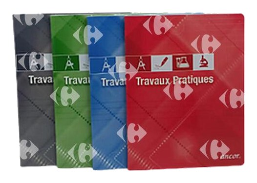 Cahier Travaux Pratiques Piqué 17x22cm 10x10mm Ancor 96 pages