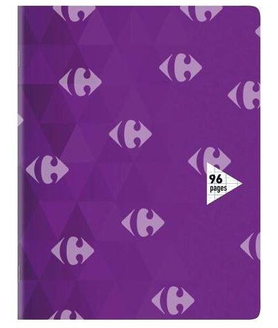 Cahier Agrafé Seyès Modèle Aléatoire 17x22 Carrefour 96 pages 90 g
