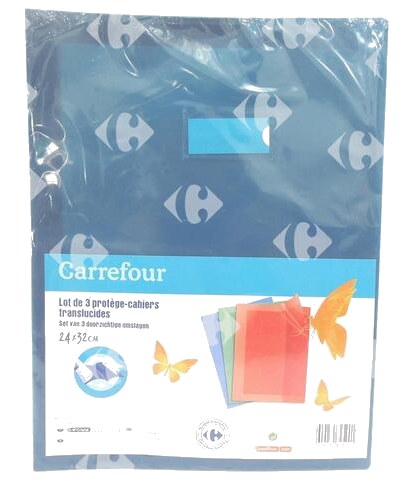 Protège-cahier Aoloris Assortis Carrefour 24x32cm 3 unités