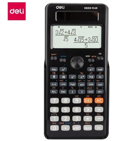 Calculatrice Scientifique Deli Noir ED82ES