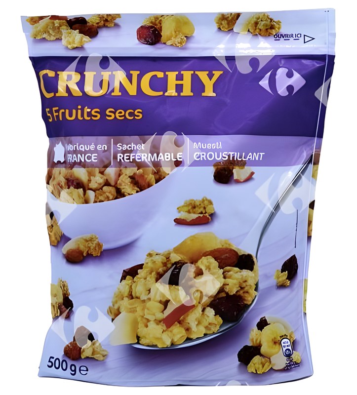 Muesli Croustillant 5 Fruits Secs Carrefour 500 g