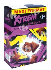 Céréales Cœur Fondant au Chocolat Xtrem Carrefour650 g