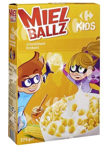 Céréales Miel Ballz Carrefour Kids 375 g