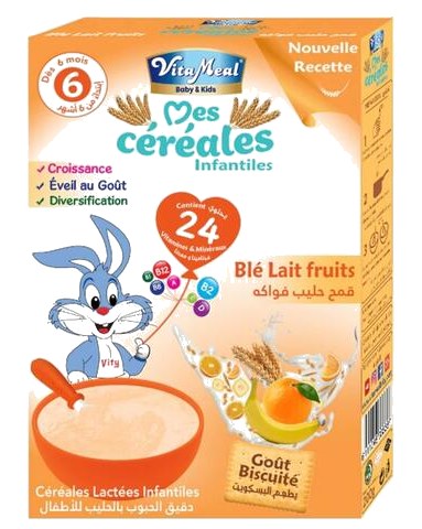 Vitameal Céréales Blé Lait Fruits 250 g