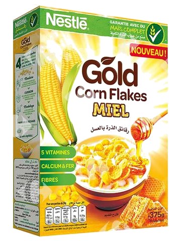 Céréales Corn Flakes Gold Miel Nestlé 375 g