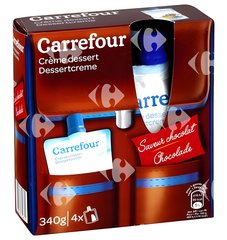 Crèmes Dessert Chocolat Carrefour 4x85 g