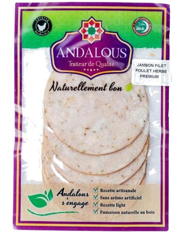 Jambon de Filet aux Herbes - Charcuterie - Andalous 100 g